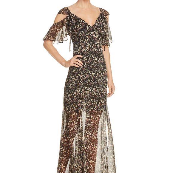 French Connection Hallie Crinkle Floral Print Maxi Dress - Picture 10 of 16